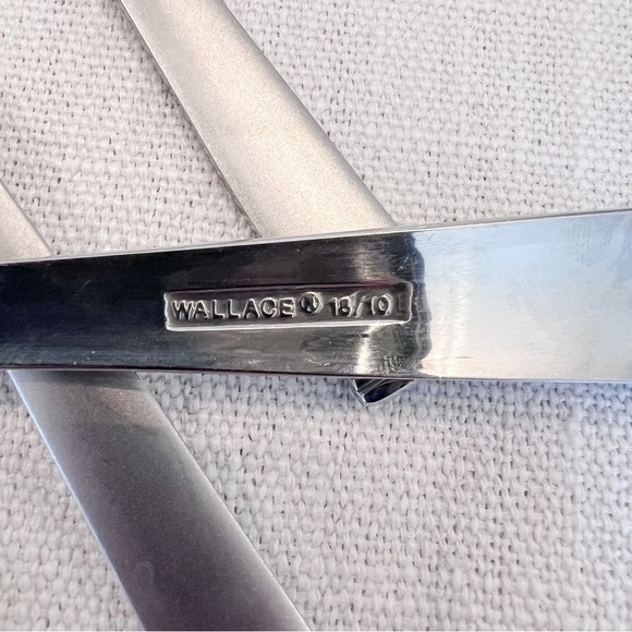 Wallace Napoli Frost 18/10 Stainless Flatware Serving Set Pieces Set of 5 - Picture 4 of 4